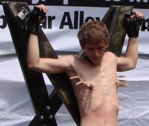 Clothespin Zipper on St Andrews Cross