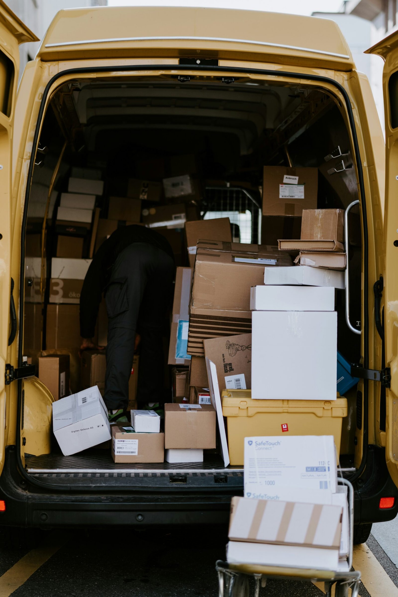 truck with packages