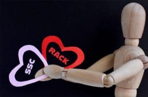 wooden model holding signs SSC-and-RACK-