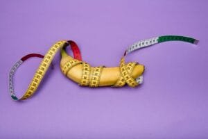 a tape measure around a banana