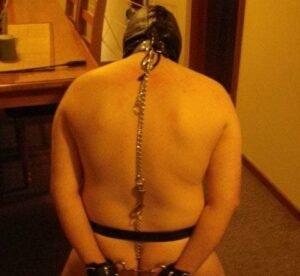 man in submissive pose 